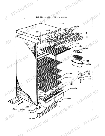 Взрыв-схема холодильника Zanussi ZF37D - Схема узла Section 2